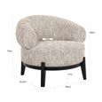 Montana Natural Fabric Accent Chair with Black Legs