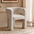 Crescent Armchair - Curved Back - Mink - Fabric