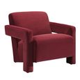 Apex Accent Armchair - Burgundy Velvet - Fabric
