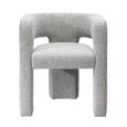 Crescent Armchair - Curved Back - Dove - Fabric