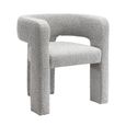 Crescent Armchair - Curved Back - Dove - Fabric