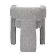 Crescent Armchair - Curved Back - Dove - Fabric