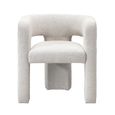 Crescent Armchair - Curved Back - Mink - Fabric