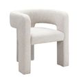 Crescent Armchair - Curved Back - Mink - Fabric