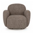 Bramley Swivel Accent Chair - Chocolate Brown Chenille - Fabric