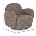 Bramley Swivel Accent Chair - Chocolate Brown Chenille - Fabric