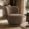 Orla Swivel Accent Chair - Hazelnut Chenille - Fabric