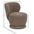 Orla Swivel Accent Chair - Hazelnut Chenille - Fabric