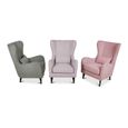Oxford Accent Armchair - Wing Back - Light Green - Fabric