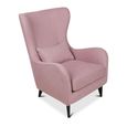 Oxford Accent Armchair - Wing Back - Light Pink - Fabric