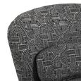 Aura Swivel Chair - Curved Back - Charcoal - Fabric