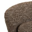 Aura Swivel Chair - Curved Back - Espresso - Fabric