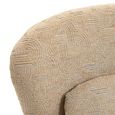 Aura Swivel Chair - Curved Back - Oatmeal - Fabric