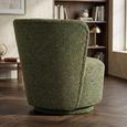 Aura Swivel Chair - Curved Back - Olive - Fabric