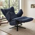 Elevate Electric Lounge Armchair - Dual Motor - Navy - Fabric