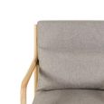 Hadley Accent Armchair - Stone Linen - Fabric and Wood