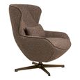 Blenheim Swivel Lounge Chair - Brown - Fabric