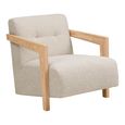 Caracas Lounge Armchair - Beige - Fabric and Plywood