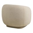 Hawkes Lounge Armchair - Curved Back - Cream - Fabric
