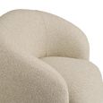 Hawkes Lounge Armchair - Curved Back - Cream - Fabric