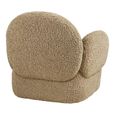 Messina Swivel Lounge Armchair - Light Brown - Fabric