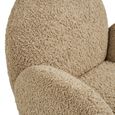 Messina Swivel Lounge Armchair - Light Brown - Fabric