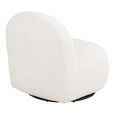 Milo Swivel Lounge Chair - Off White - Fabric