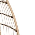 Patras Outdoor Hanging Chair - Beige and Black - Rattan and Metal
