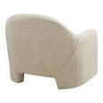 Zahara Lounge Armchair - Curved Back - Beige - Fabric