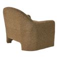Zahara Lounge Armchair - Curved Back - Brown - Fabric