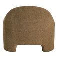 Zahara Lounge Armchair - Curved Back - Brown - Fabric