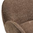 Zomba Lounge Armchair - Brown and Chrome - Fabric and Metal