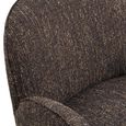 Zomba Lounge Armchair - Dark Brown and Chrome - Fabric and Metal