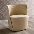 Ambra Italian Easychair - Daytona - Quilted Curved Back - Sand Birch
