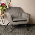 Amalfi Grey Fabric Accent Chair thumbnail