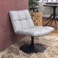 Yerevan Grey Chenille Fabric Swivel Chair thumbnail