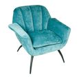 Amalfi Blue Chenille Fabric Accent Chair thumbnail 3