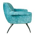 Amalfi Blue Chenille Fabric Accent Chair thumbnail 4