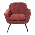 Amalfi Pink Chenille Fabric Accent Chair thumbnail 2