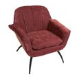 Amalfi Pink Chenille Fabric Accent Chair thumbnail 3