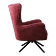 Salinas Swivel Berry Pink Chenille Fabric Armchair thumbnail 3