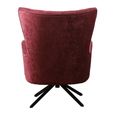 Salinas Swivel Berry Pink Chenille Fabric Armchair thumbnail 4