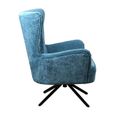 Salinas Swivel Ocean Blue Chenille Fabric Armchair thumbnail 4
