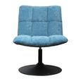 Yerevan Blue Chenille Fabric Swivel Chair thumbnail 2