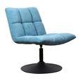 Yerevan Blue Chenille Fabric Swivel Chair thumbnail 3