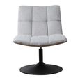 Yerevan Grey Chenille Fabric Swivel Chair thumbnail 2