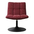 Yerevan Pink Chenille Fabric Swivel Chair thumbnail 2
