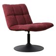 Yerevan Pink Chenille Fabric Swivel Chair thumbnail 3