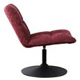 Yerevan Pink Chenille Fabric Swivel Chair thumbnail 4