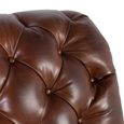Albufera Dark Brown Leather Button Tufted Chesterfield Armchair thumbnail 5